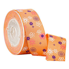 علب الهدايا تغليف الشريط البرتقالي مطبوعة Grosgrain