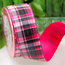 مخصص مطبوعة Grosgrain الشريط الترتان / شبكة الانحناء الشريط الديكور لفستان / هدايا