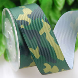 الشريط Grosgrain بوليستر ، التسامي 25 سم هدية التعبئة الشريط التمويه