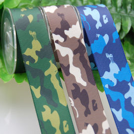 الشريط Grosgrain بوليستر ، التسامي 25 سم هدية التعبئة الشريط التمويه