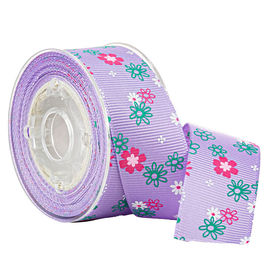 4 ألوان الأزهار الأرجواني مكافحة الكحول المطبوعة الشريط grosgrain