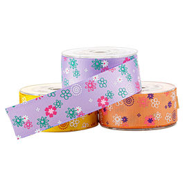 علب الهدايا تغليف الشريط البرتقالي مطبوعة Grosgrain